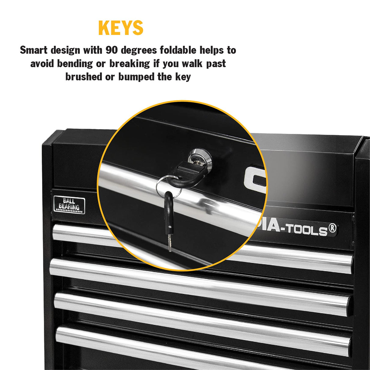 Olympia Tools Portable Metal Tool Chest Box with Drawers - 26" Tool Chest Cabinet Ball Bearing Slide Drawers Locking Storage Garage Toolbox Organizer Olympia Tools