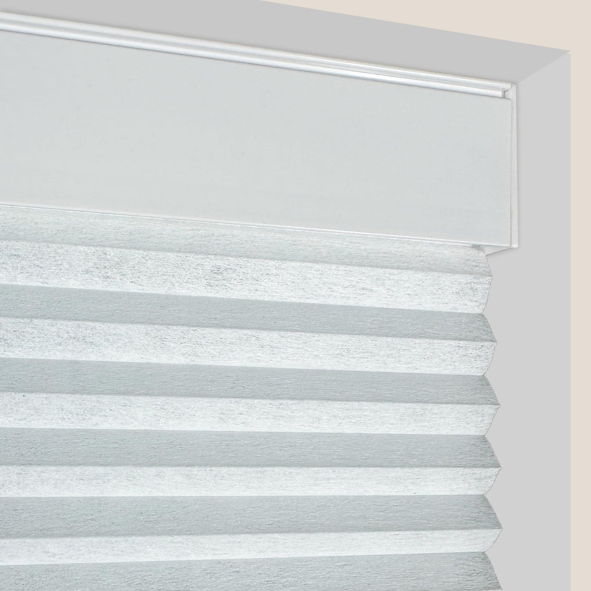 CALYX INTERIORS Blackout Cellular Honeycomb Shade, Cordless, 3/8" Single Cell, 34" W x 60" H, Blackout White Calyx Interiors