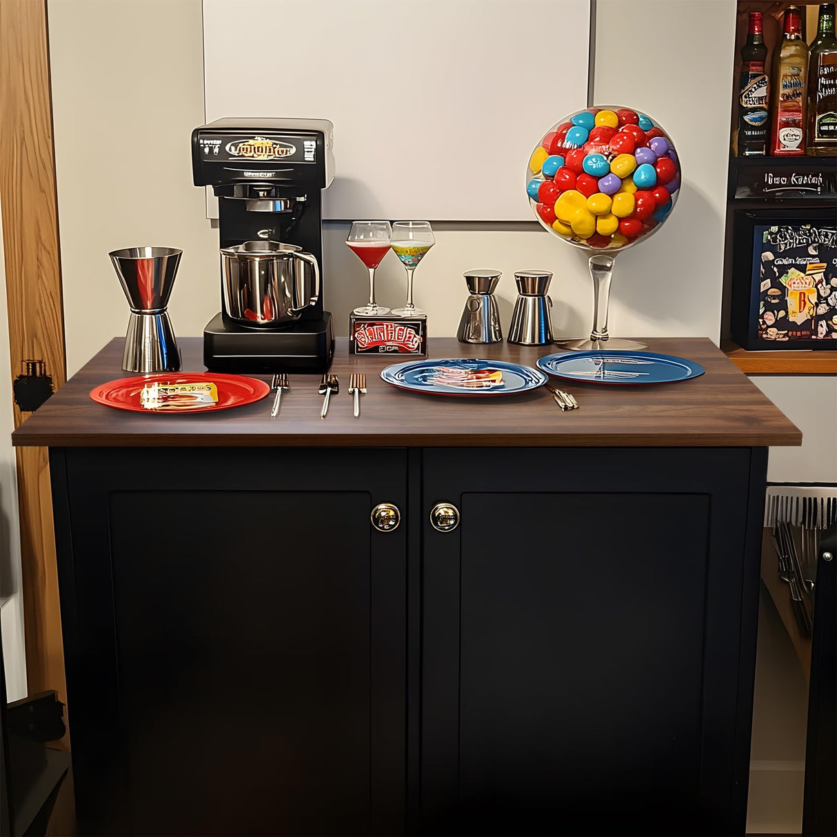 Kaboon Universal Tabletop 40"x18", Solid One-Piece Melamine Table Top, Double Desk L-Desk Floating Desk DIY, Home and Office,Dark Walnut Kaboon