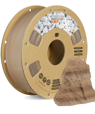 OVERTURE Rock PLA Filament 1.75mm, Marble PLA 3D Printer Filament 1kg Spool (2.2lbs), Dimensional Accuracy +/- 0.02 mm, Fit Most FDM Printer (Sedimentary Rock)