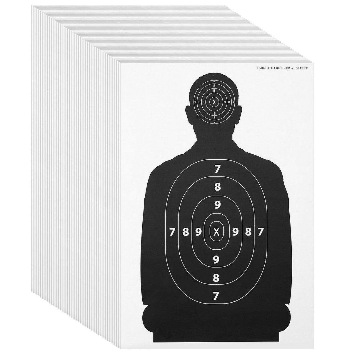 Juvale 50 Pack Paper Shooting Targets for Range Bulk, Silhouette for Hunting, Handguns, Pistols, Rifles (17 X 25 in) Juvale