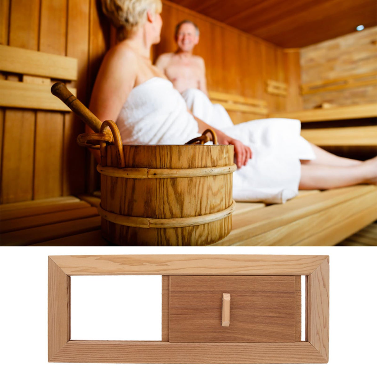 Fdit Cedar Sauna Gable Vent Kit Square Sauna Room Air Vent Grille Wooden Ventilation Louvers Sauna Room Ventilation Louvers Accessory for Sauna Room and Swimming Pool Fdit