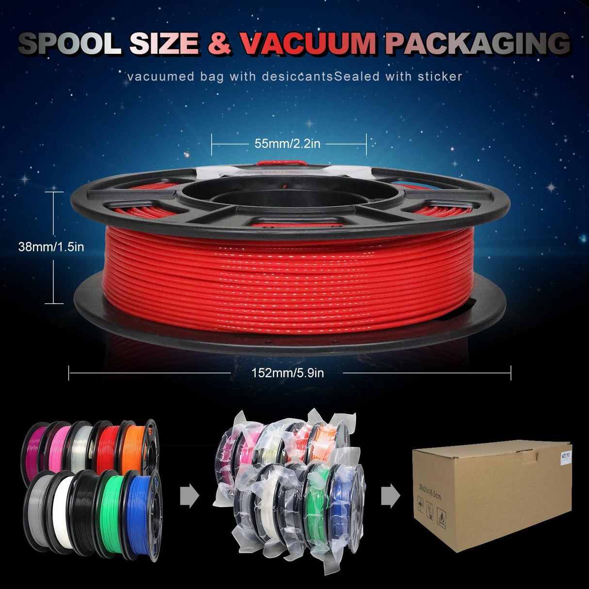 YOUSU PLA Plus Filament 1.75mm Bundle 10x250g, 10 Pack 2.5KG PLA+ Sample 3D Printer Filament, 3D Printing Multi Pack Filament Dimensional Accuracy +/- 0.02mm Yousu