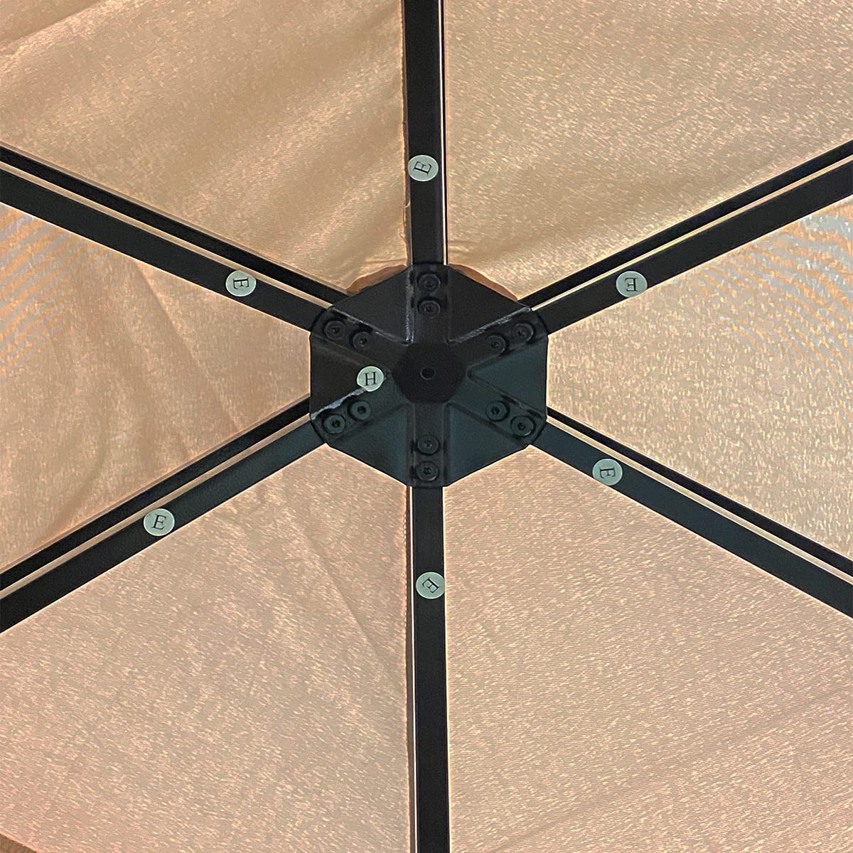 Garden Winds Replacement Canopy Top Cover Compatible with The Erommy 12ft Hexagon Gazebo - Riplock 350 Garden Winds