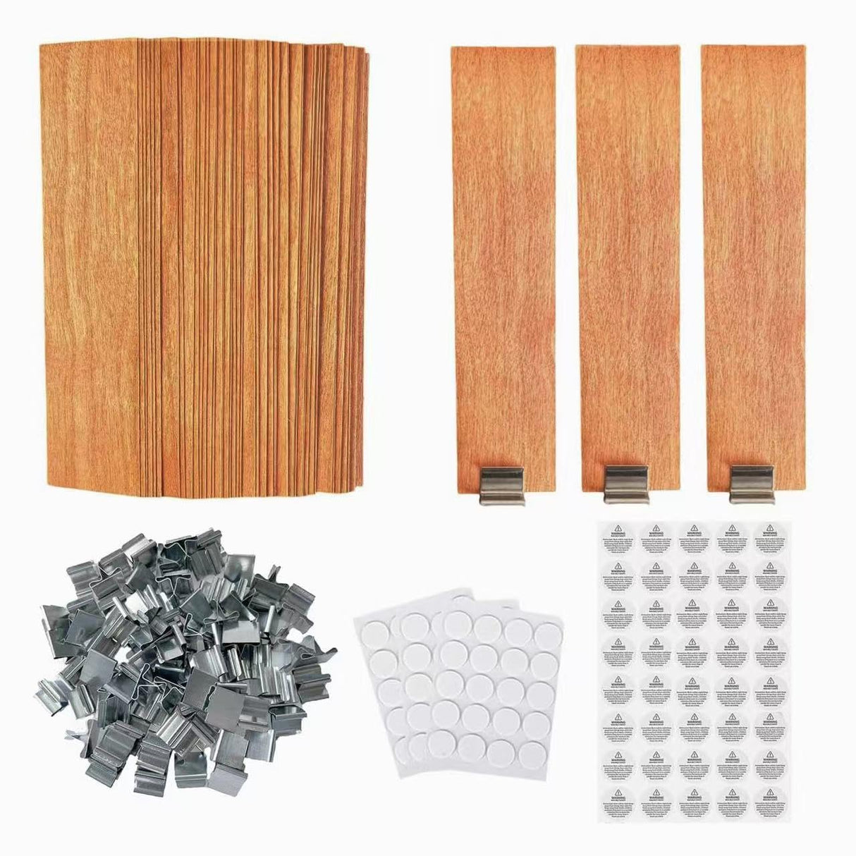 Extra Wide Wooden Wicks 3cm Wide Candle Wicks 5.1 X 1.2 Inch Natural Candle Wood Wicks with Stand Candle Cores for DIY Candle Making Craft(50pcs )(Use Two Wicks) Phinicco