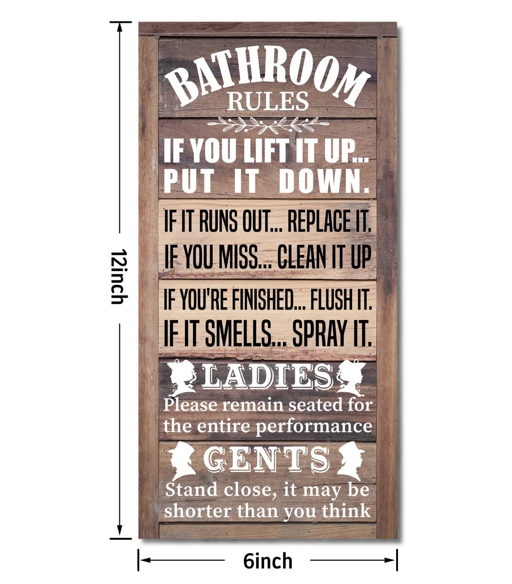 Rustic Bathroom Decor, Western Bathrooms Decors, Funny Bathroom Signs Wall Decor, Country Bathrooms Decors Gkwa