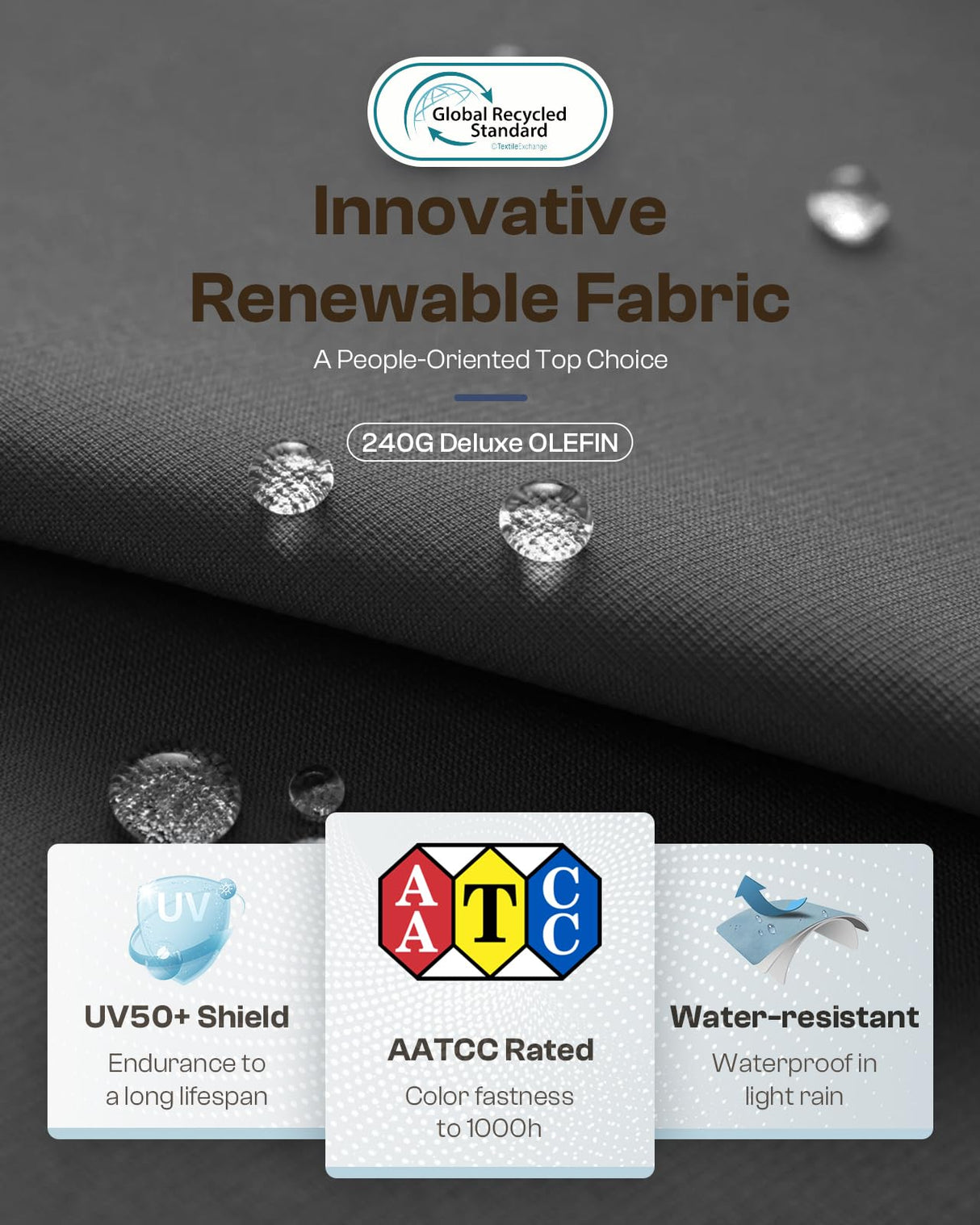 Oasbira Aluminum Outdoor Patio Furniture Set with Coffee Table, 4 Piece Patio Conversation Sets with Washable Thick Cushions, Outdoor Sectional Furniture Set for Porch, Balcony, Deck, Yard, Graphite Oasbira