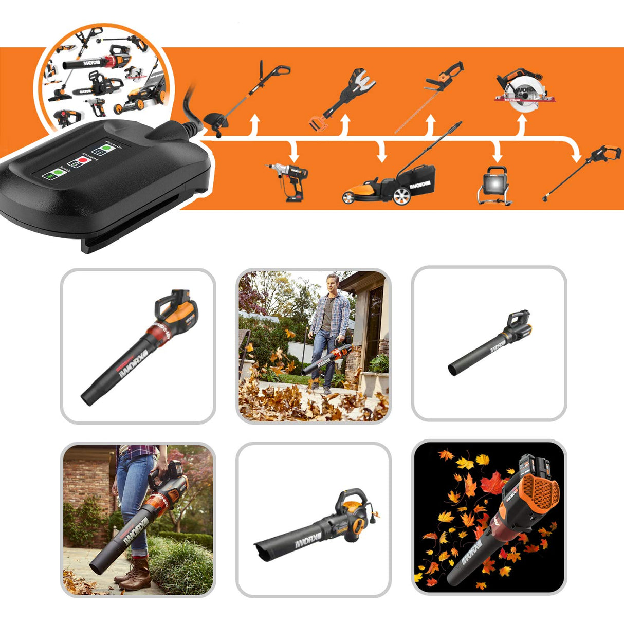 WA3742 Charger for 20V Lithium Battery WA3520 WA3525 WA3578, Cell9102 Replacement Worx Battery Charger 20V WA3732 WA3875 WA3881 CELL9102