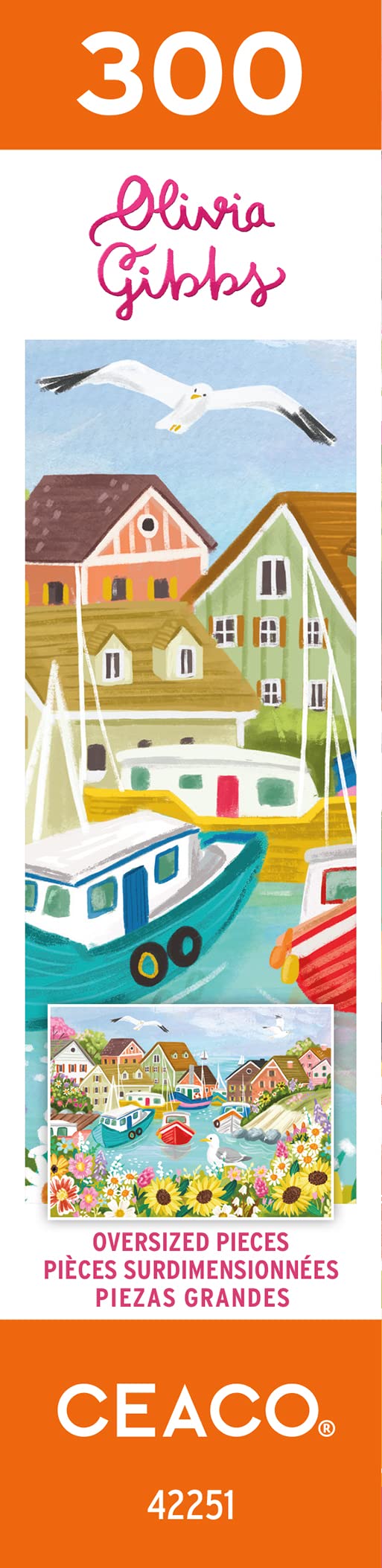 Ceaco - Olivia Gibbs - Sea Town Harbor - 300 Piece Jigsaw Puzzle Ceaco