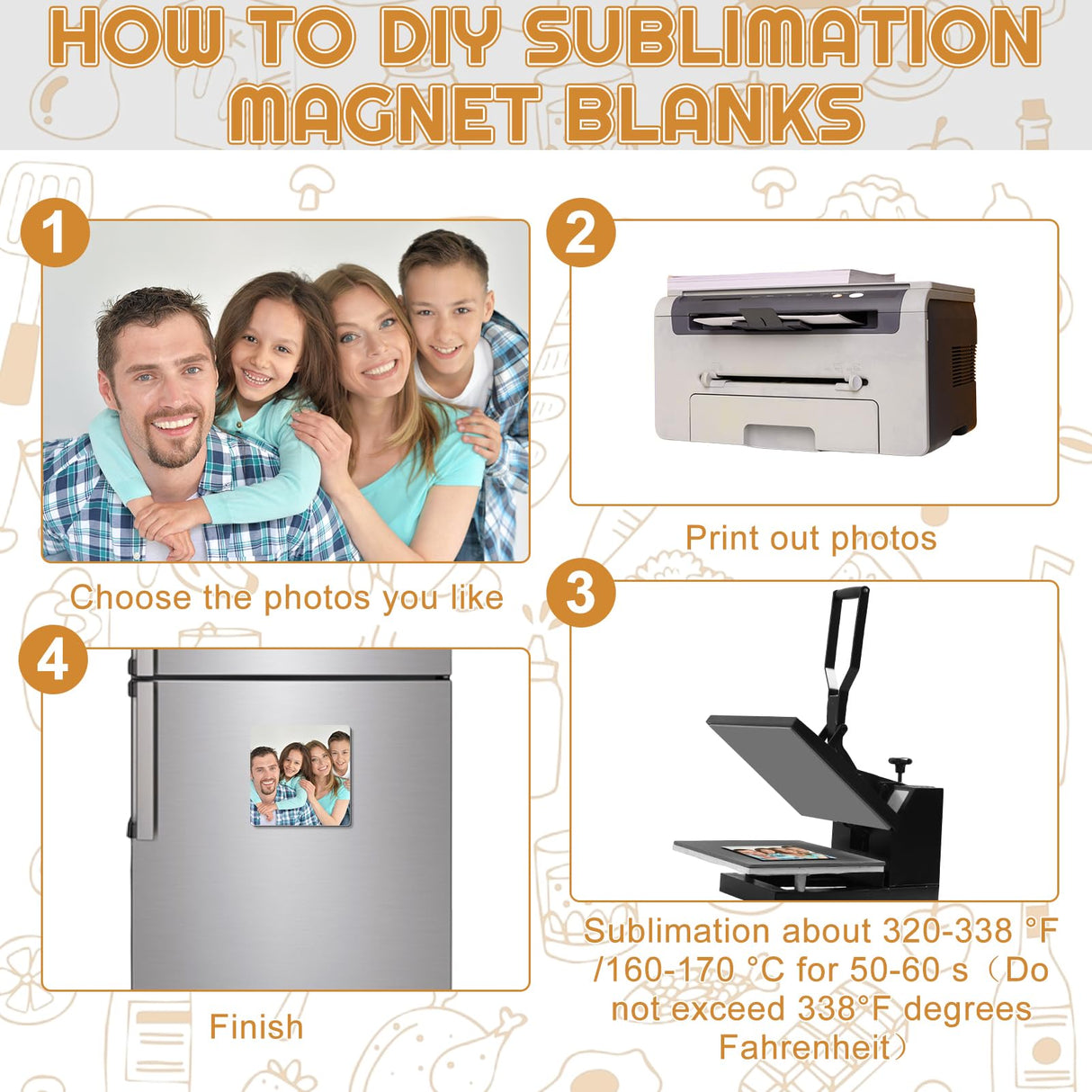 50 Pcs Sublimation Magnets Blank 3x3 Inch Personalized Fridge Refrigerator Magnet Blank DIY Sublimation Refrigerator Magnet Bulk Square Sublimation Magnets for Kitchen Decorative Fridge Magnets Blank ZhouBoat