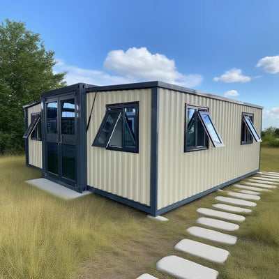 Folding Prefab Tiny Home for Sale,20ft/40ft Tiny Home with 2 Bedrooms Tiny House to Live in for Adults, Mobile Container House with Kitchen and Bathroom