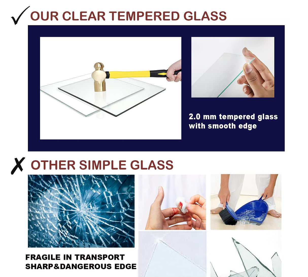 BAIJIALI 4x6 Picture Frame Distressed Farmhouse Wood Pattern Set of 4 with Tempered Glass,Display 3.5x5 with Mat or 4x6 Without Mat,Multicolour BAIJIALI