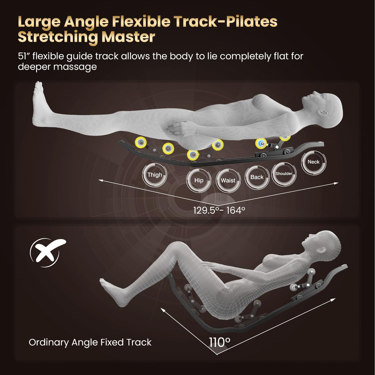 COSTWAY 4D Flexible Track Massage Chair, Full Body Zero Gravity Massage Recliner w/Airbags, Waist Heater, Electric Calf Frame, Auto Body Scan, Wireless Charging Station, Thai Stretching (Gray) COSTWAY
