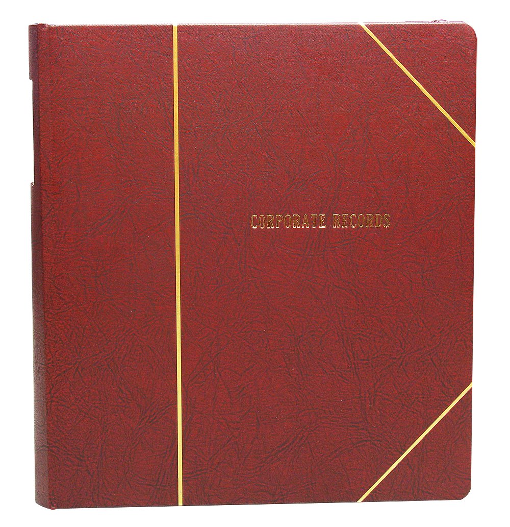 Corpkit 3-Ring VP Binder - Heavy Duty, Imitation Leather Minute Book, Optional Gold Stamping with Corporate or Company Records (Burgundy) Corpkit Legal Supplies