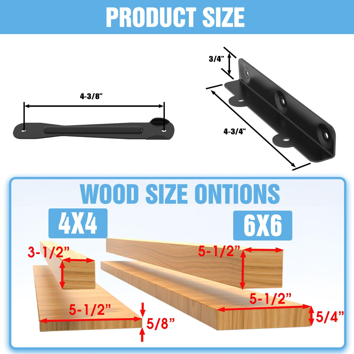 Suemisi Louver Bracket Kit, Louver Haedware Set, Sunblind System and Fence Louver System for Garden, Shutters and Blinds,Complete Kit for 11 Boards Black (1) Suemisi