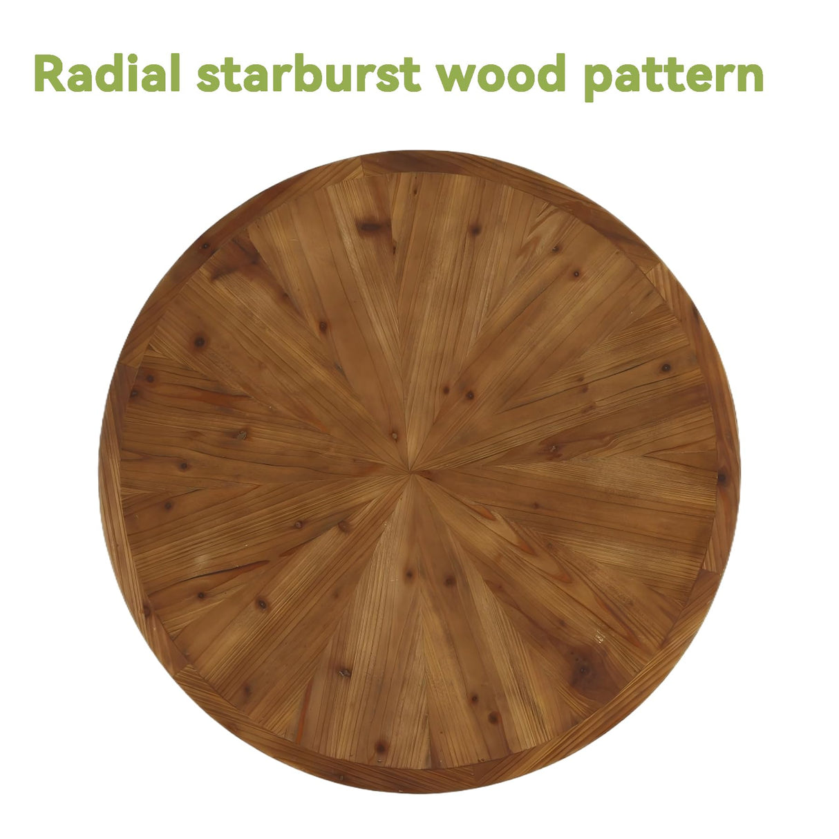 LITTLE TREE Solid Wood Coffee Table with Storage, 2-Tier Farmhouse Round Coffee Table for Living Room, Easy Assembly (Rustic Wood Color) LITTLE TREE
