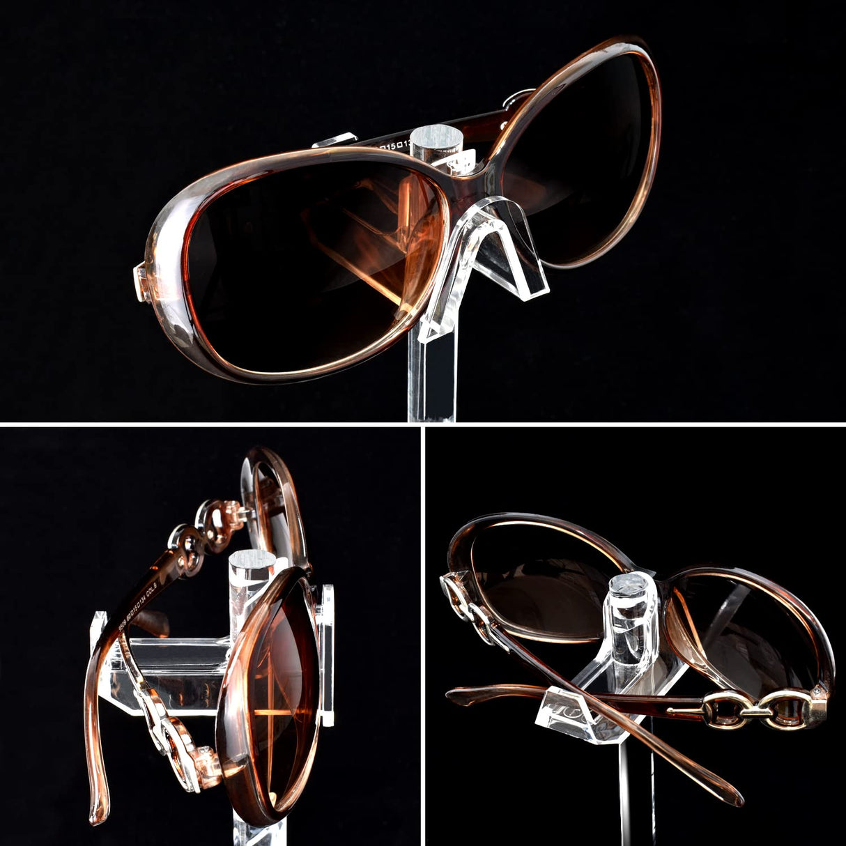 MOOCA 2 Pcs Set Premium Acrylic Sunglass Organizer, Glasses Holder, Sunglass Holder, Glasses Stand, Eye Glass Holder, 5 Frames for Each MOOCA