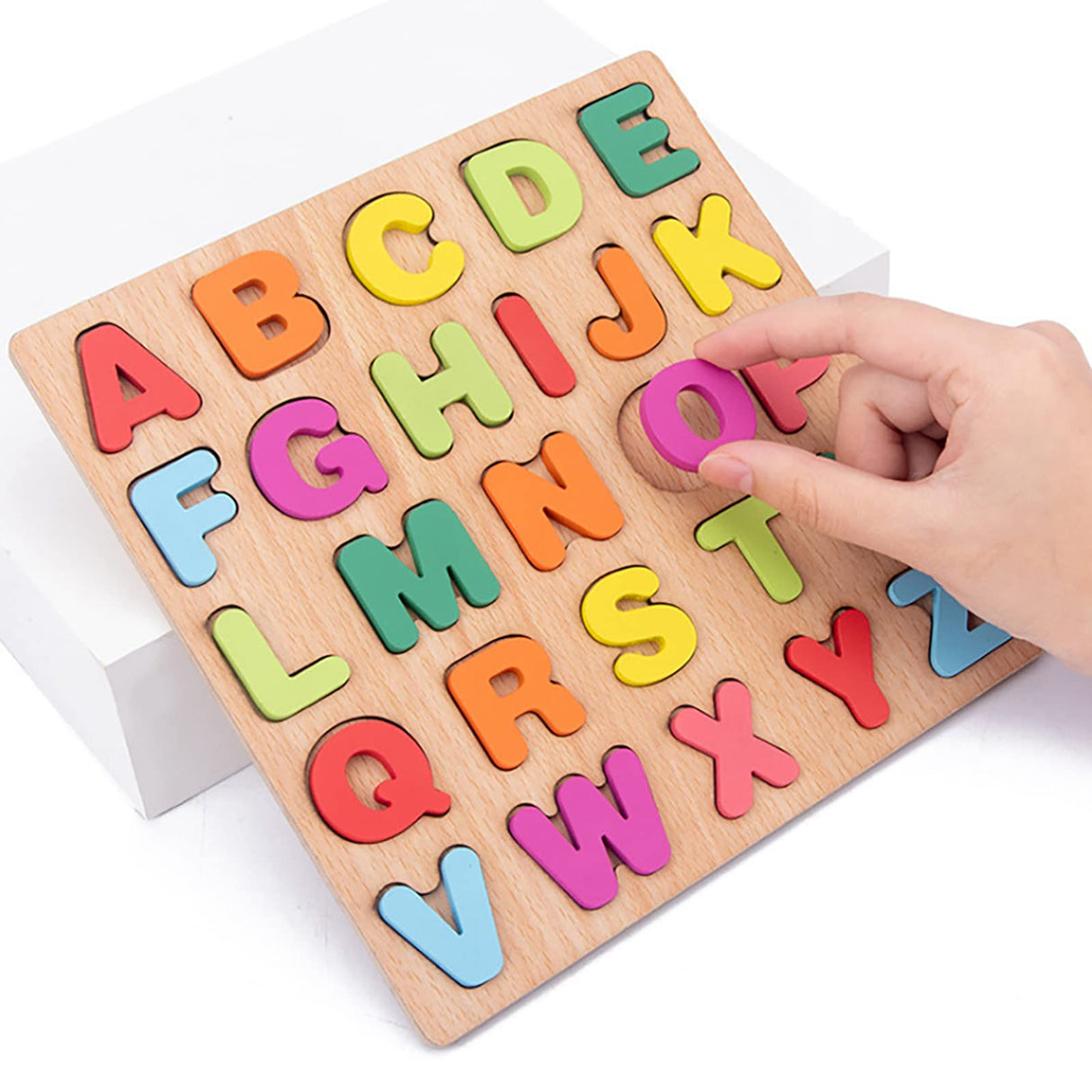 Wooden Puzzles for Toddlers, 3pack Alphabet Shape Puzzles for Kids 3 Wooden Montessori Toddler Puzzles Wooden Alphabet Number Shape Puzzles for Kids 3 Years Old Boys & Girls Winbar