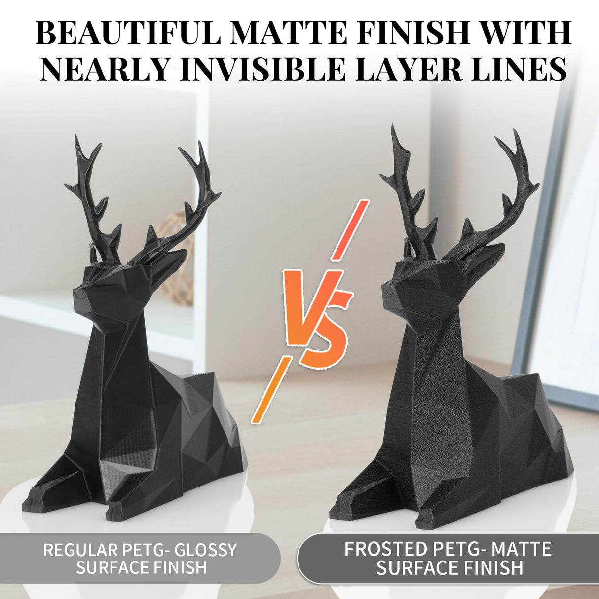 TINMORRY Glass Fiber Reinforced PETG Filament 1.75mm, High Impact Resistance PETG GF 3D Printing Filament, Durability & Stiffness, Compatible with Bambu Lab FDM 3D Printer, 1 KG 1 Spool, Frosted Black TINMORRY