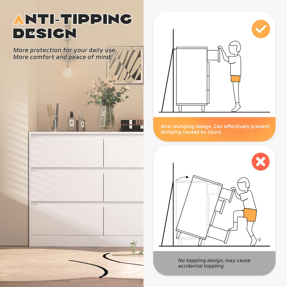 INTERGREAT White Dresser for Bedroom,Modern 9 Drawer Dresser for Closet,Wood Dressers with Deep Drawers for Kids Bedroom,Chest of Drawers for Bedroom,Living Room,Hallway,Entryway,Nursery INTERGREAT