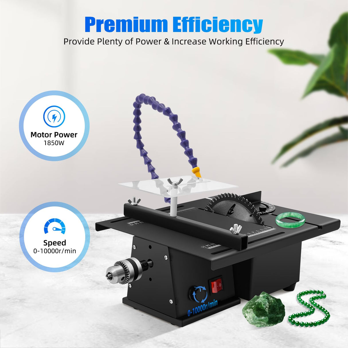 Gem Faceting Cutting Carving Polishing Machine,110V Professional Jade Polisher Machine Bench Grinder for Jewelry Jade Stone Wood Carving Gold XUFOPLY