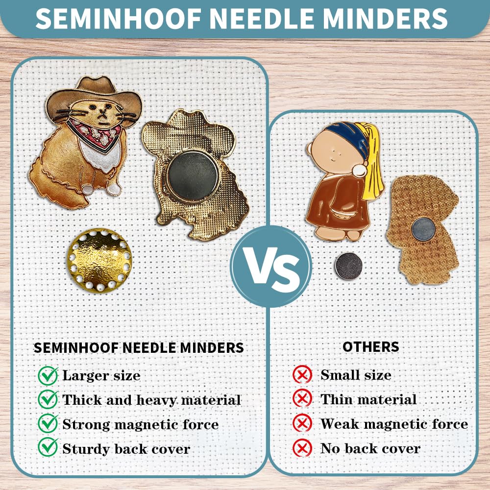 Magnetic Needle Minder Magnet Embroidery Accessories and Supplies Embroidery Needle Holder Cross Stitch Holder Needlework Supplies (Gafieldcat) seminhoof
