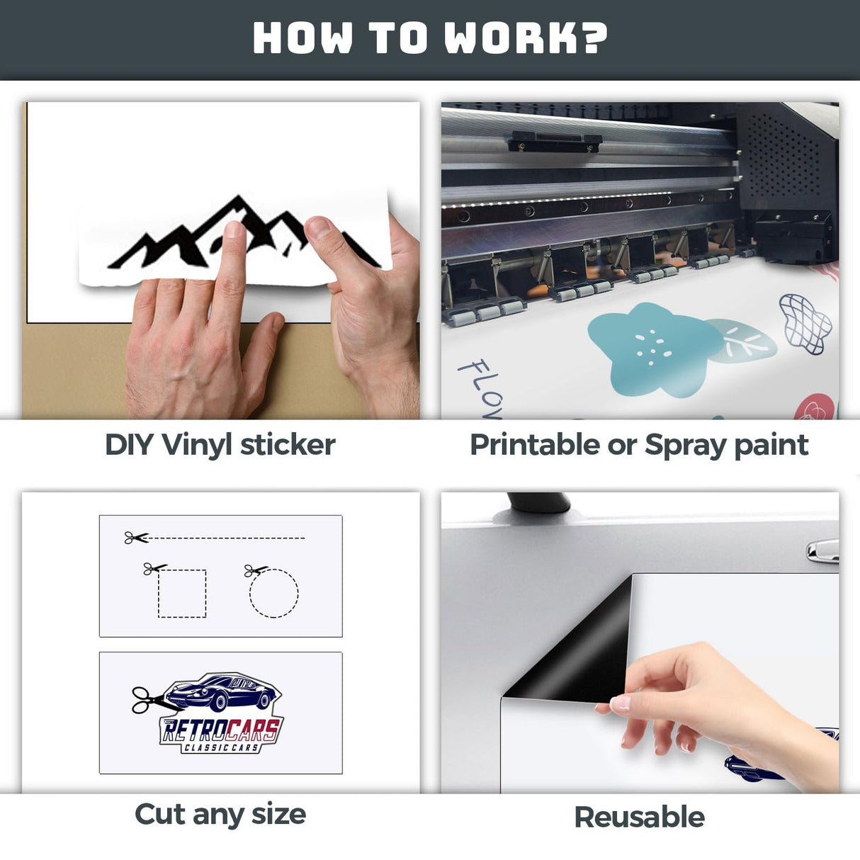 CUHIOY Blank Car Magnetic Sheet - 2 Pack 24"x12" Strong Magnet Stickers with 40 Mils, Flexible Vehicles Magnet Sign for Advertising Business and Company Logos (for HOA), Prevent Car Scratches & Dents CUHIOY