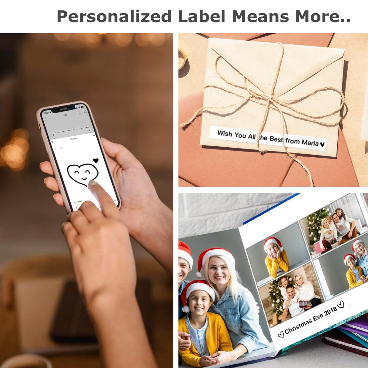 SUPVAN E10 Bluetooth Label Maker Machine with 3 Tapes, Continuous Waterproof Label, Versatile App with 35 Fonts and 1k+ Icons, Inkless Labeler for Home, Kitchen, School, Office Organization, Green SUPVAN