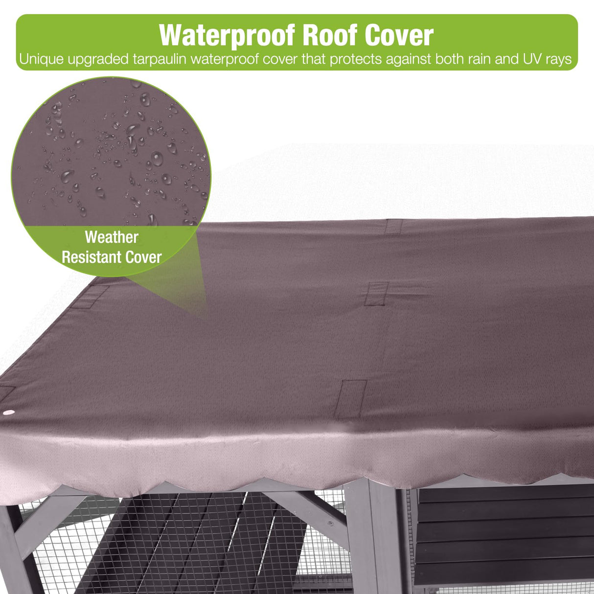 GUTINNEEN Catio Large Cat House Outdoor Walk in Outdoor Cat Enclosure Indoor Cage Kitty Condo Playpen with Door, Platform & Small House - 62.6" GUTINNEEN