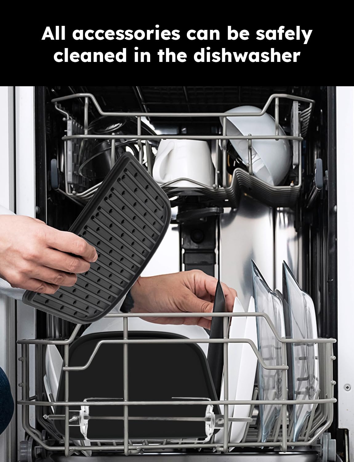 Nuwave Brio Air Fryer Oven, 15.5Qt X-Large Family Size, SS Rotisserie Basket &Skewer-Kit, Reversible Ultra Non-Stick Grill/Griddle Plate, Powerful 1800W, Integrated Smart Thermometer,Black Nuwave