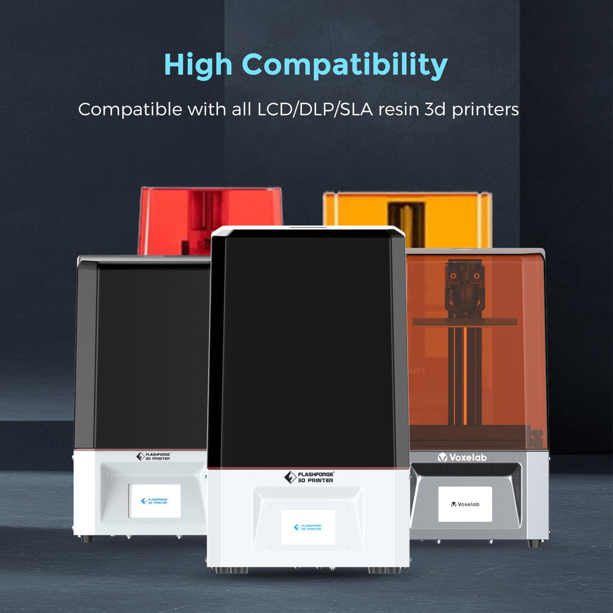 Flashforge 3D Printer Resin 1kg, Fast UV Curing Black Resin 405nm Standard Photopolymer Resin 3D Printer Liquid for LCD/DLP/SLA 3D Printing, High Precision and Low Shrinkage, Low Odor (Black, 1kg) Creator