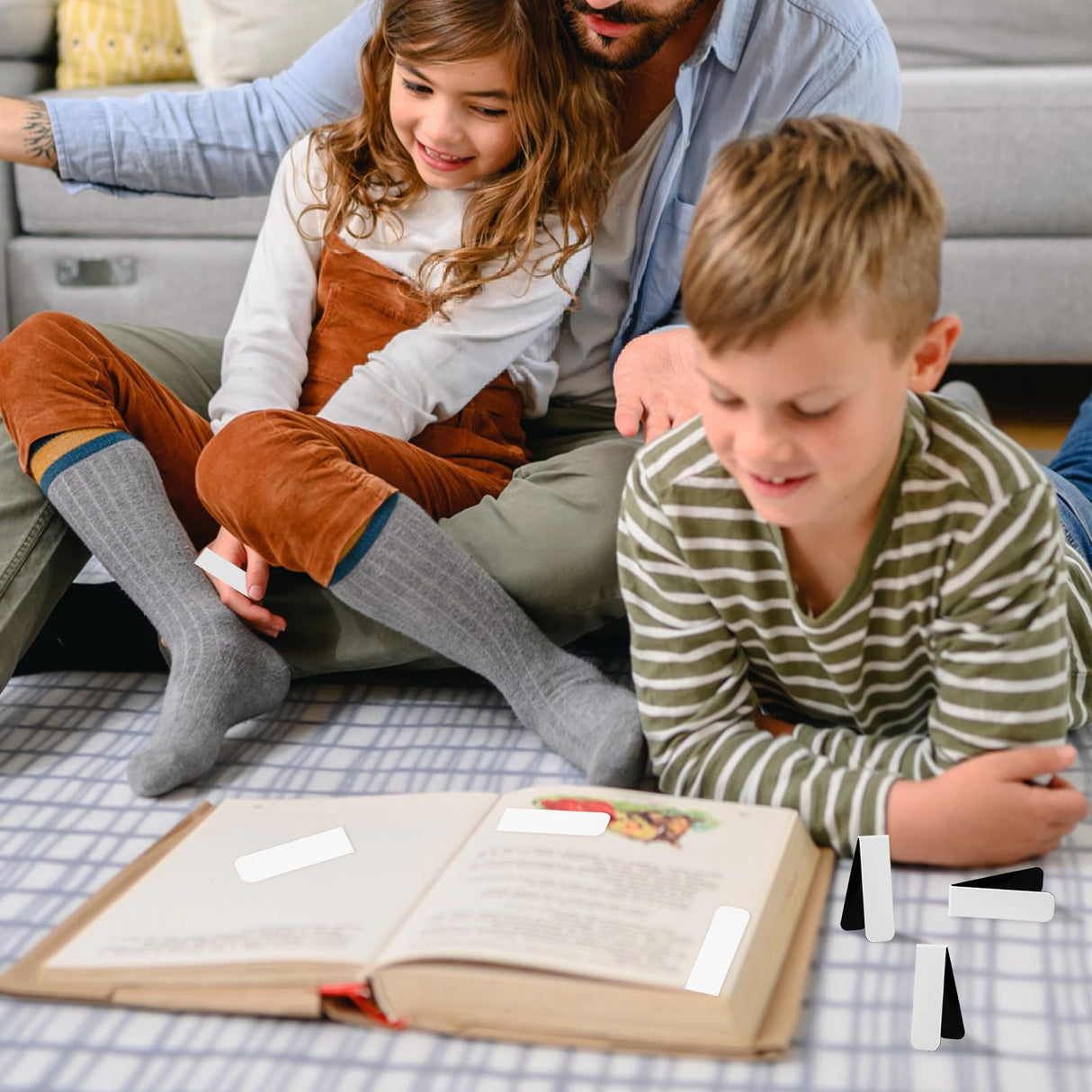 48 Pieces White Magnetic Bookmark Book Marker Clip Sublimation Bookmarks, Magnetic Page Markers Clips for Kids Students Teachers Classroom Office Reading Book Lovers Supplies Hxezoc