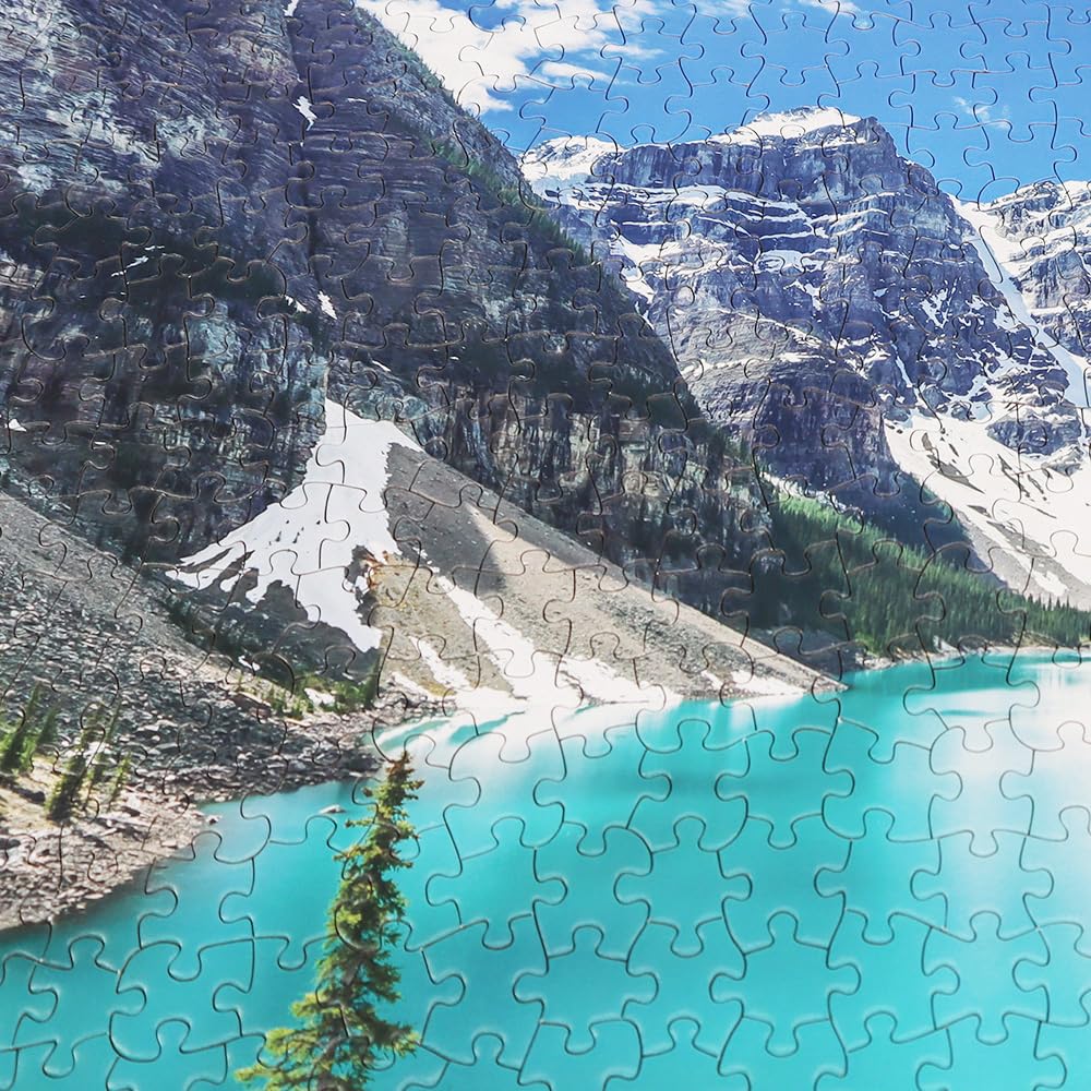 BEDUKE Jigsaw Puzzles for Adults 1000 Pieces Banff National Park Canada Rocky Mountain 1000 Piece Puzzle Thick Sturdy Cardboard Precise Interlocking Age 14+ Family Game BEDUKE