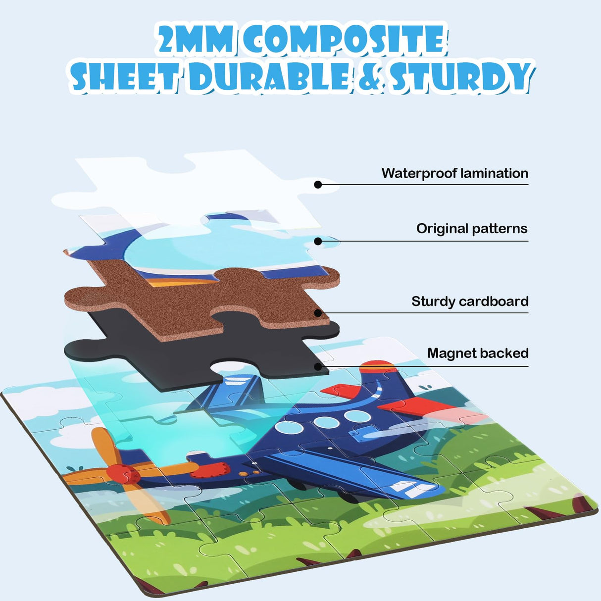 Magnetic Puzzles for Kids Ages 3-5, 3 in 1 Vehicle Toddlers Magnet Jigsaw Puzzle Book, Kids Travel Road Trip Puzzle Toys for Boys and Girls Ages 4-8 (Vehicle(12-16-20)) BBtinker