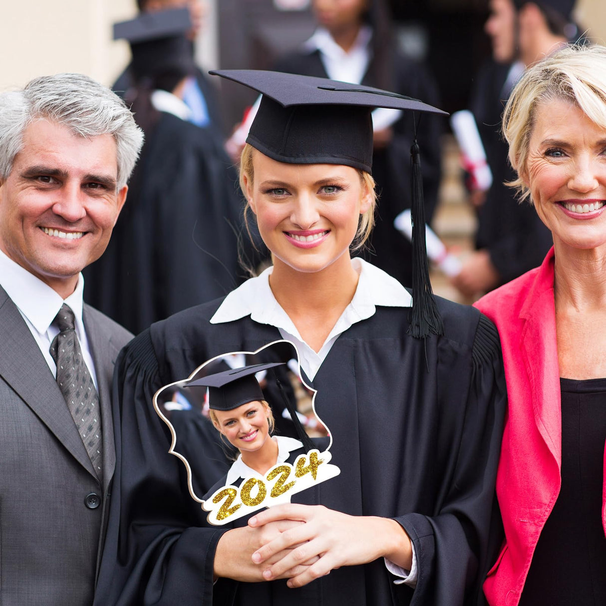 Anglechic 12 Pcs Christmas DIY Sublimation Blanks Paddle Fan 2024 Hand Fans Wood Photo Frame for Wedding Class School Sports Competitions Xmas Party Memorial Anglechic