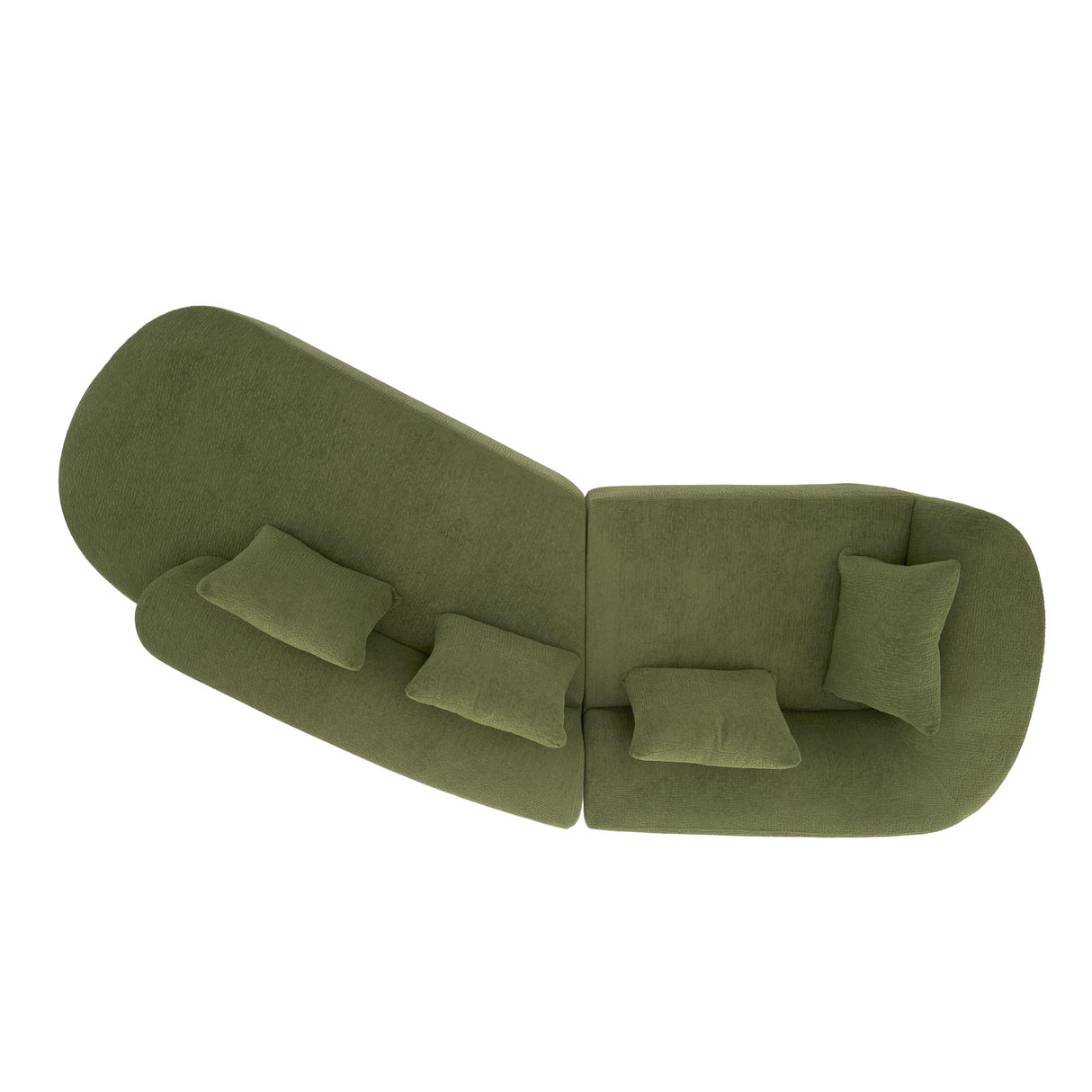 Christopher Knight Home Randa Modern Fabric Upholstered 5-Seater Sofa, Oversized Chair Cloud Couch, Fully Assembled Long Sofa Chaise Lounge, Fully Assembled, Olive Green Christopher Knight Home
