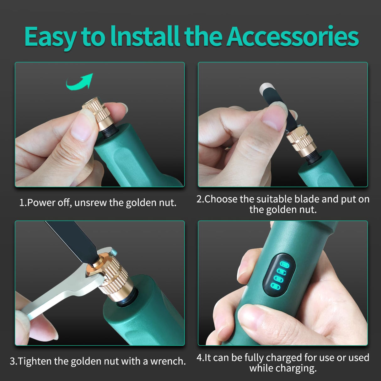 Wood Carving Tools Electric - Precision Engraving Knife Set Perfect for Beginners, and Sculptors, Premium Woodworking Carving Tools Versatile Electric Sculpting Kit for Hobbyists and Artists JIAN