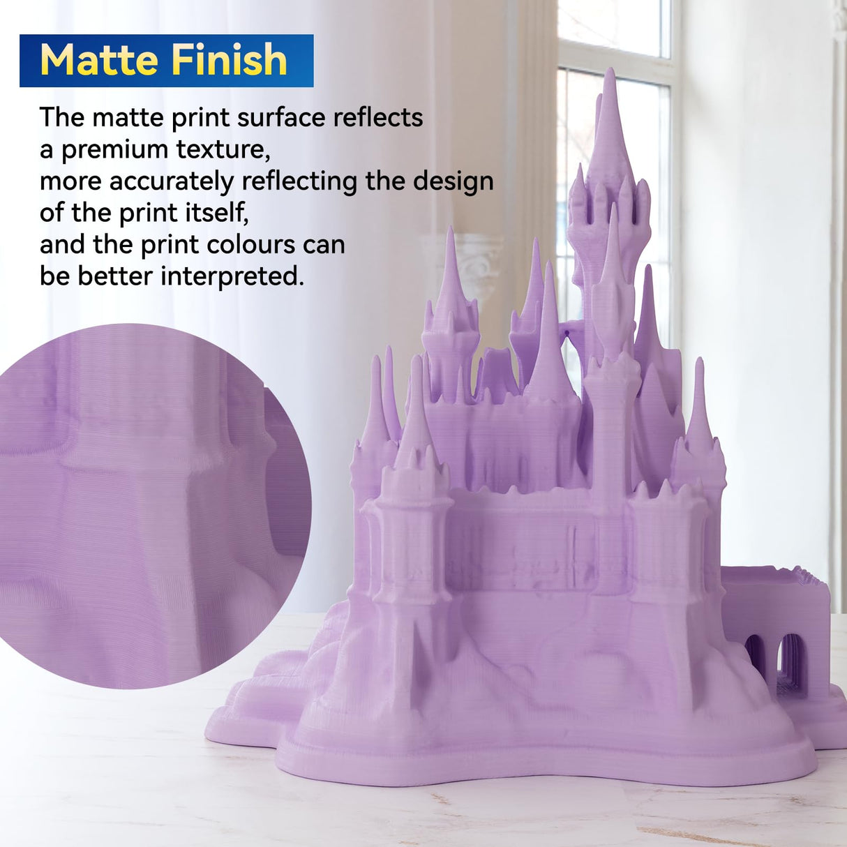 JUSTMAKER Matte PLA+ 3D Printer Filament, Upgrade Cardboard Spool, Dimensional Accuracy +/-0.03mm, 1.75mm, 1kg, Rattan Purple JUSTMAKER