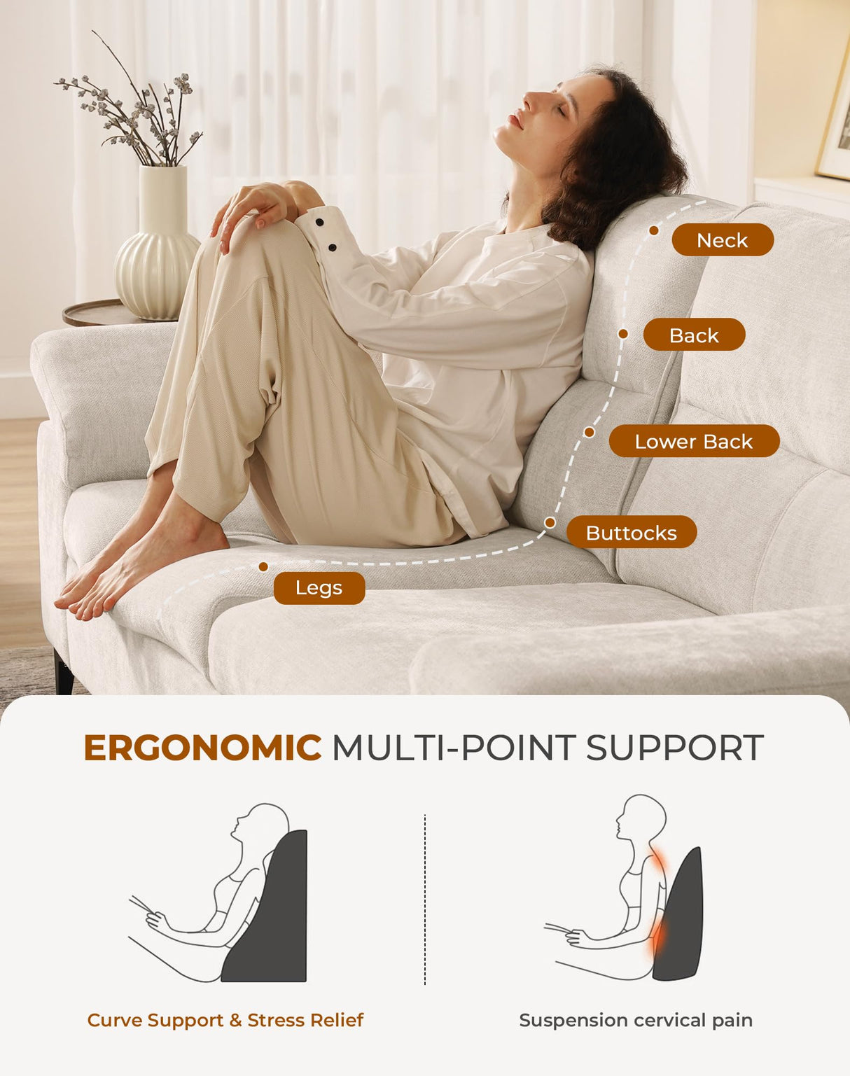 Upvilla 71.25" Modern Sofa Couch for Living Room, Deep Seat Sofas with 8”Cushion, Comfy 2-Seater Chenille Loveseat with Convertible Armrest, Removable Sofa Cover, High Leg (Beige) Upvilla