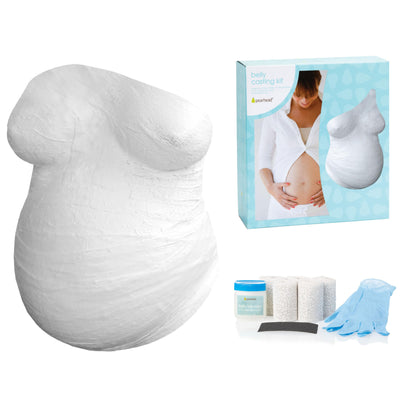 Pearhead Belly Casting Kit, Pregnancy Keepsake Making Kit, Easy DIY Plaster Cast Baby Bump Keepsake, Baby Gift For Expecting Moms and Ideal Nursery Decor, White