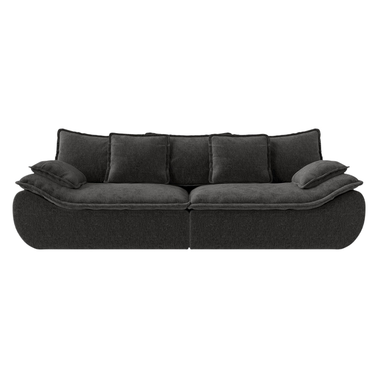 Hobestluk Sofa Couches 2-Seater Modular Sectional Sofa, 89''Comfy Loveseat with Throw, Deep Seat Small Sofa for Small Space, Memory Foam Sectional Couches for Living Room, Office, Apartment Hobestluk