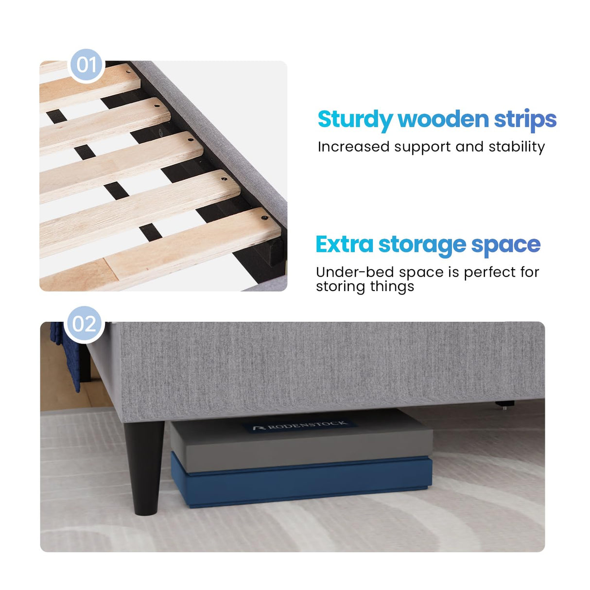 PayLessHere Upholstered Twin Platform Bed Frame Mattress Foundation with Fabric Headboard and Wooden Slats Support, Fully Upholstered No Box Spring Needed Non-Slip and Noise-Free PayLessHere