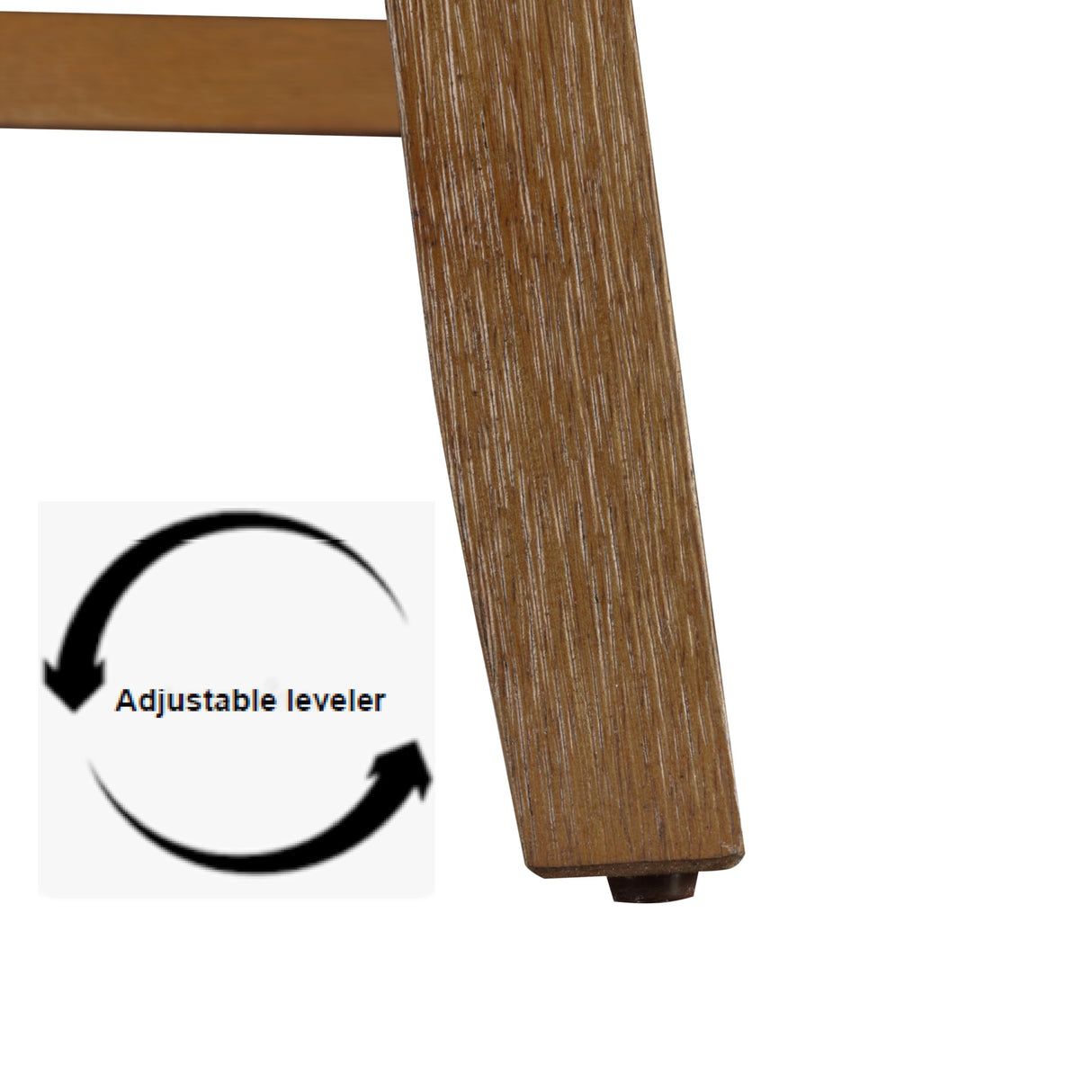 Home Brookline Swivel Bar Stool Chair with 360° Turn Mechanism, Rustic Farmhouse Stools for Kitchen Counter with Cushion, 24" Seat Height, Medium Oak Wood Finish with Beige Cushion Home 2 Office