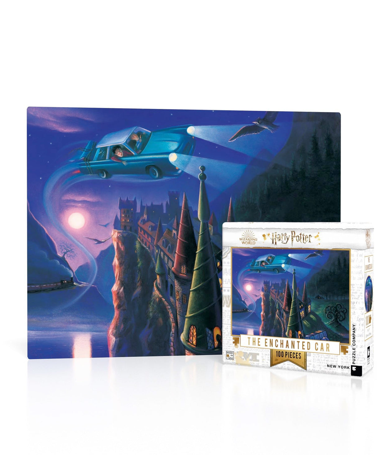 New York Puzzle Company - Harry Potter The Enchanted Car Mini - 100 Piece Jigsaw Puzzle for Family Game Nights by Mary GrandPré New York Puzzle Company