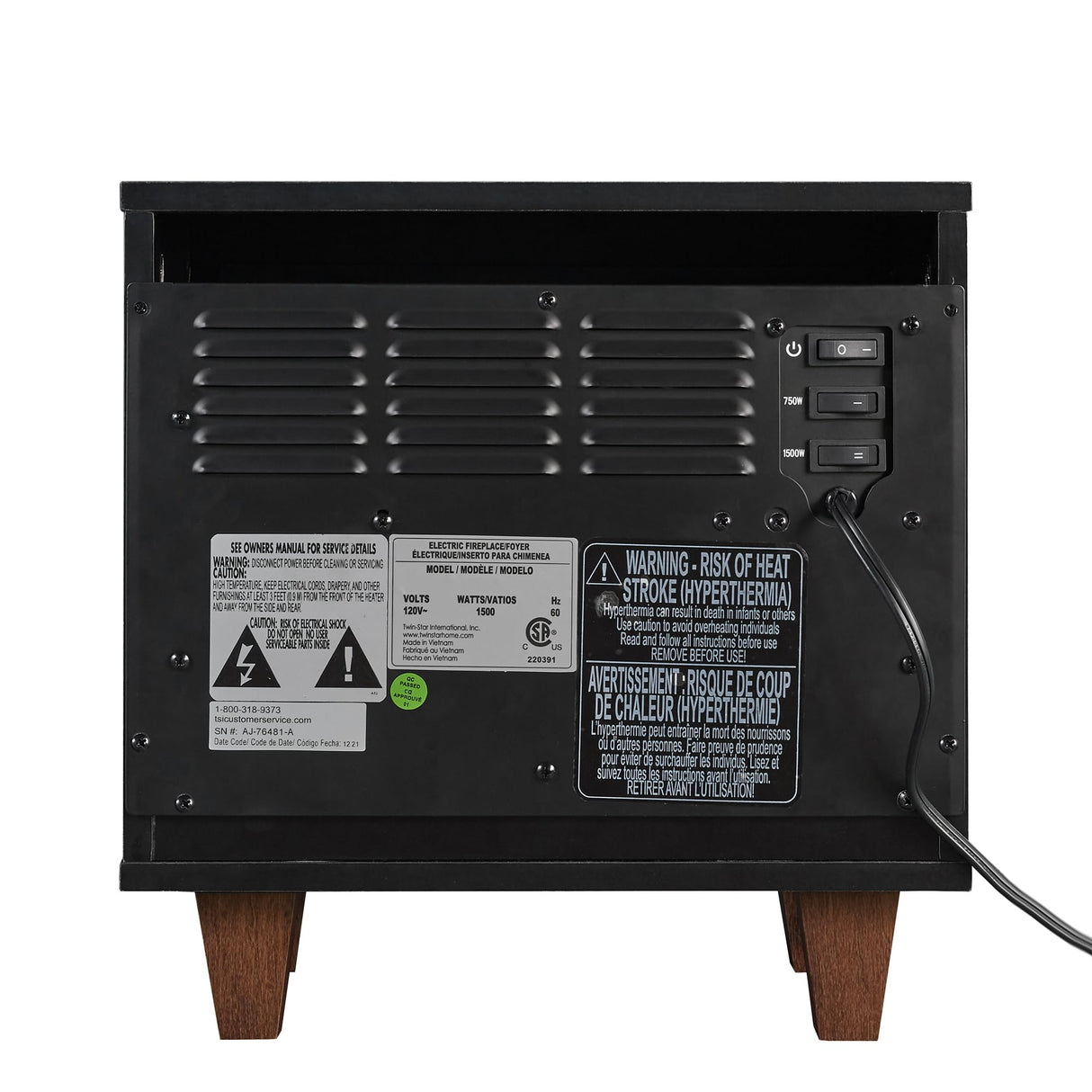 duraflame® Electric Fireplace Portable Space Heater Duraflame