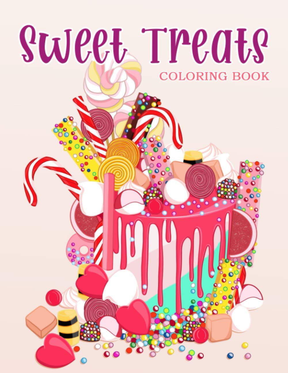 Sweet Treats: Coloring Book With Sweet Cookies, Cupcakes, Cakes, Chocolates, Fruit And Ice Cream. WoodArtSupply