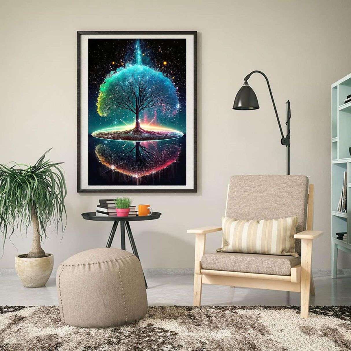 Diamond Art Painting Kits for Adults - Tree of Life Full Drill Diamond Dots Paintings for Beginners, Round 5D Paint with Diamonds Pictures Gem Art Painting Kits DIY Adult Crafts Kits 12x16inch FOXKISS