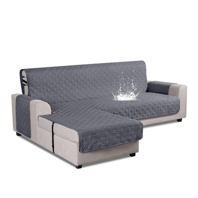 VANSOFY Upgraded Sectional Couch Covers 100% Waterproof L Shaped Sofa Slipcover Reversible Chaise Lounge Cover for Sectional Sofa Cover for Pets Cat Dog(Small,Dark Gray)