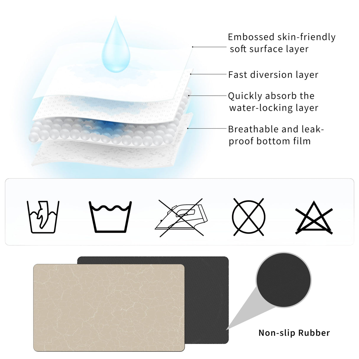 Coffee Maker Mat for Countertops, Coffee Bar Accessories Fit Under Coffee Machine Mat 19"x12"Rubber Backed Coffee Pots - Table Mat Under Appliance, Kitchen Counter Coffee Dish Drying Mat, Marble Beige Golener