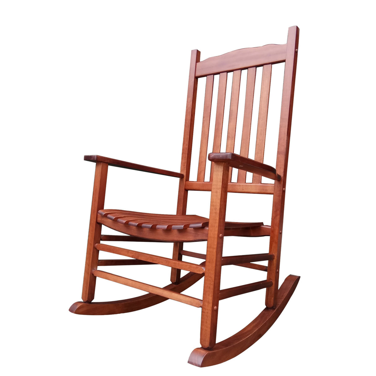 Rocking Rocker - A001NT Natural Wood Porch Rocker/Outdoor Rocking Chair - Easy to Assemble - Comfortable Size - Outdoor or Indoor Use Rockingrocker
